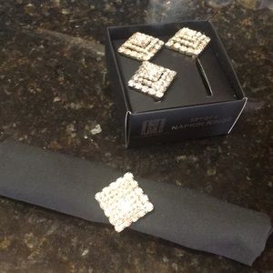 Crystal Napkin Rings Set of 4